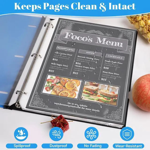 Alt view image 6 of 7 - 50 Pack Sheet Protectors for 3 Ring Binder - Clear Page Protectors & Plastic Sleeves for Paper 8.5x11 Inch, Binder Sleeves and Paper Protector Sheet for Document, Letter Size, Top Loading