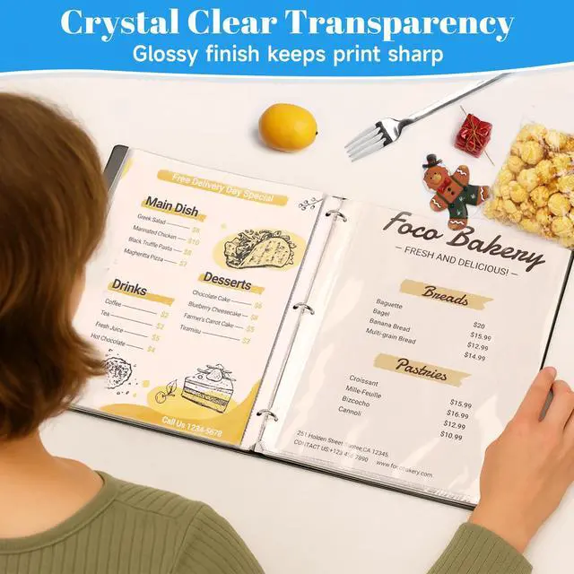 Alt view image 7 of 7 - 50 Pack Sheet Protectors for 3 Ring Binder - Clear Page Protectors & Plastic Sleeves for Paper 8.5x11 Inch, Binder Sleeves and Paper Protector Sheet for Document, Letter Size, Top Loading