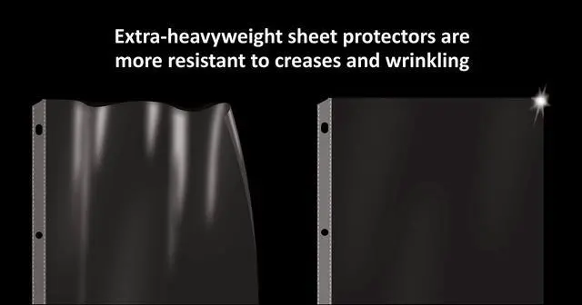Alt view image 2 of 6 - Sheet Protectors, 25 Pack 8.5 x 11 Anti-Glare Sheet Protectors for 3 Ring Binder, Top Load Page Protectors for 3 Ring Binder, Durable Clear Plastic Sleeves