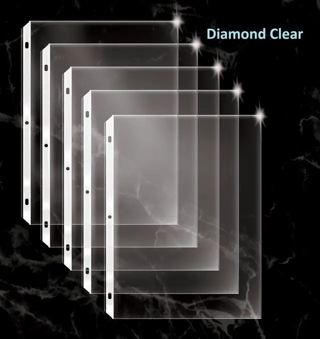 Alt view image 4 of 6 - Sheet Protectors, 25 Pack 8.5 x 11 Anti-Glare Sheet Protectors for 3 Ring Binder, Top Load Page Protectors for 3 Ring Binder, Durable Clear Plastic Sleeves