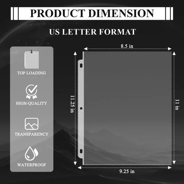 Alt view image 2 of 7 - Page Protectors for 3 Ring Binder, Sheet Protectors 8.5 x 11 Inch, 200 Per Box Clear Sheet Protectors for 3 Ring Binder, Plastic Sleeves for Paper 8.5x11 Heavy Duty, Top Load & Reinforced 3-Hole.