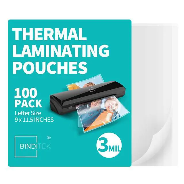 Main image of 100 Pack 3 Mil Thermal Laminating Pouches, 9x11.5 Inches Laminating Sheets, for Letter Size, Ultra Clear, Glossy, Hold 8.5x11 Inches, Heat Seal, Office School Supplies