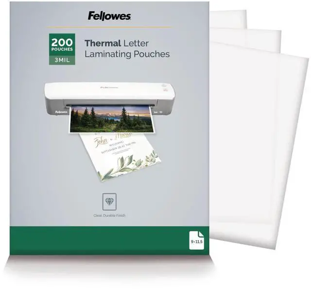 Main image of Thermal Laminating Pouches, School Supplies Letter Size Sheets, 3-Mil Thickness, 200-Pack, Clear Finish for Classrooms & Offices (5743401)