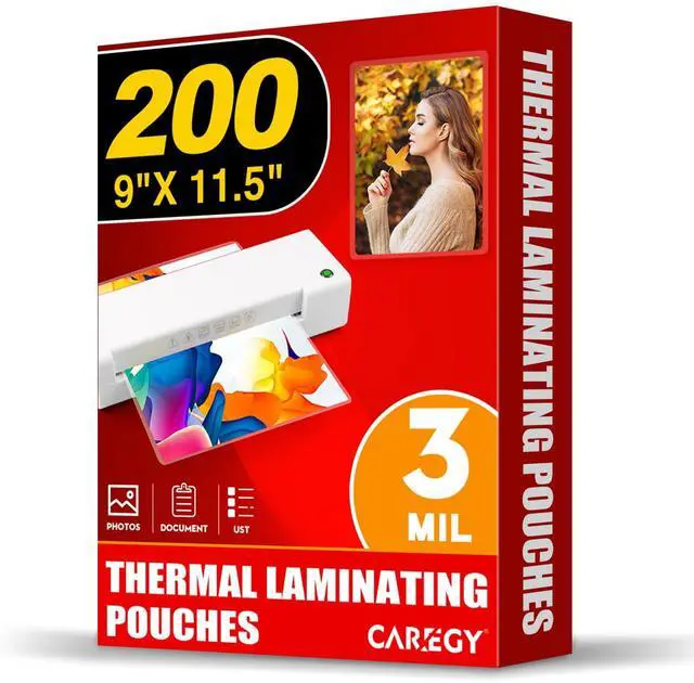 Main image of Thermal Laminating Pouches, Holds 8.5 x 11 Inch Sheets,200 Pack Laminating Sheets, 3 Mil, 9 x 11.5 Inches Lamination Sheet Paper for Laminator, Clear, Letter Size, Office and School Supplies