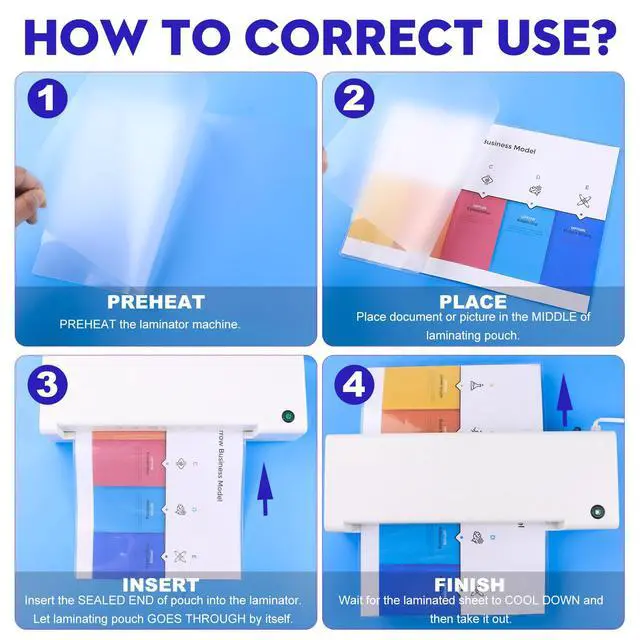 Alt view image 6 of 7 - Thermal Laminating Pouches, Holds 8.5 x 11 Inch Sheets,200 Pack Laminating Sheets, 3 Mil, 9 x 11.5 Inches Lamination Sheet Paper for Laminator, Clear, Letter Size, Office and School Supplies