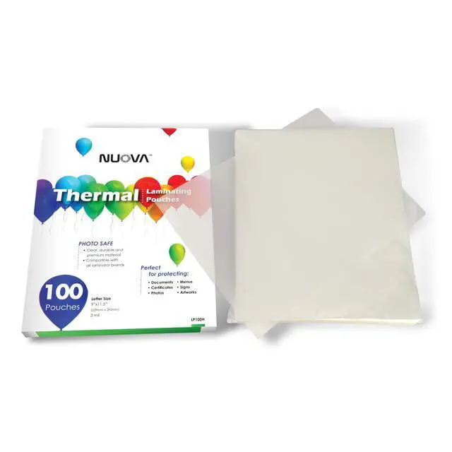 Alt view image 2 of 3 - Nuova Premium Thermal Laminating Pouches 9" x 11.5", Letter Size, 3 mil, 100 Pack (LP100H)