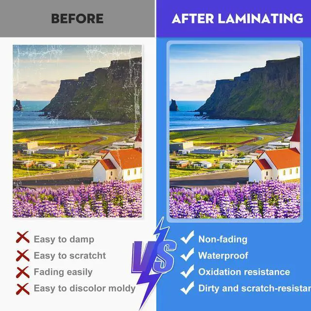 Alt view image 5 of 7 - Thermal Laminating Pouches, Holds 8.5 x 11 Inch Sheets,200 Pack Laminating Sheets, 3 Mil, 9 x 11.5 Inches Lamination Sheet Paper for Laminator, Clear, Letter Size, Office and School Supplies