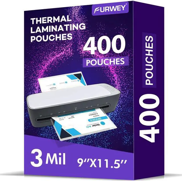 Main image of 400 Pack Laminating Sheets, Holds 8.5 x 11 Inch Sheets, 3 mil, 9 x 11.5 Inches Thermal Laminating Pouches Lamination Sheet Paper for Laminator, Clear, Letter Size, Office and School Supplies