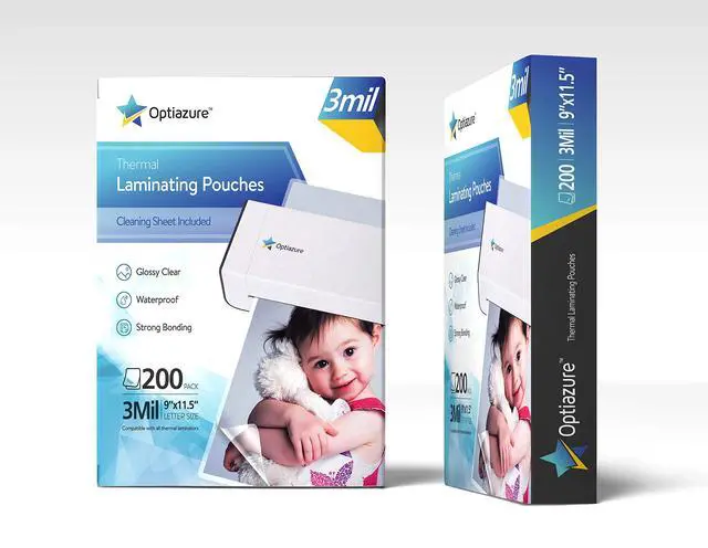 Alt view image 2 of 7 - Thermal Laminating Pouches 9"x11.5" Inches, 3mil 200Pack, Laminated Paper, Clear, Letter Size, Office and School Supplies