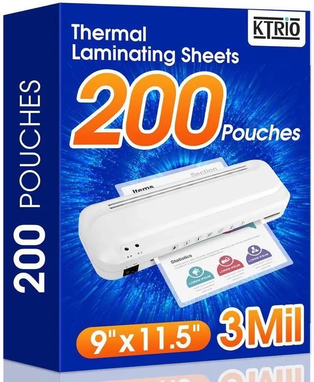 Main image of 200 Pack Laminating Sheets 3 Mil, Hold 8.5 x 11 inch Documents, Menus