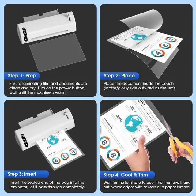 Alt view image 6 of 7 - 200 Pack Laminating Sheets 3 Mil, Hold 8.5 x 11 inch Documents, Menus