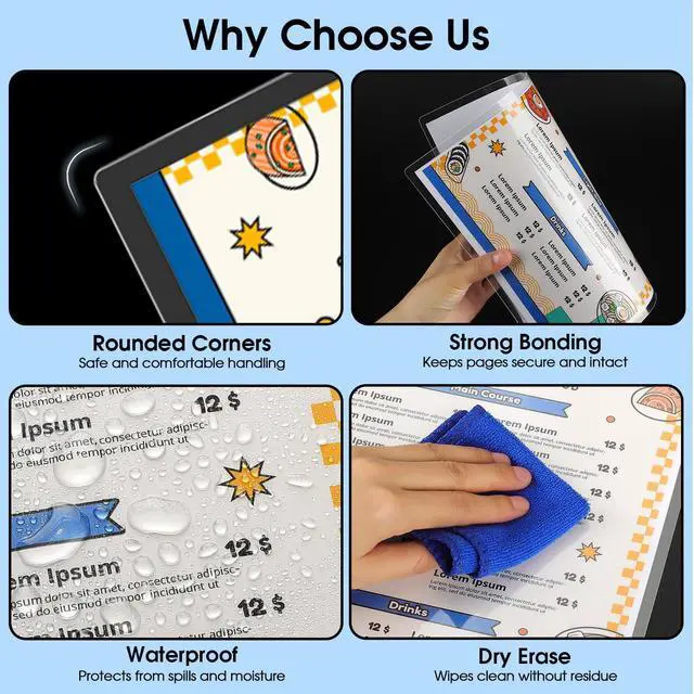 Alt view image 4 of 7 - 200 Pack Laminating Sheets 3 Mil, Hold 8.5 x 11 inch Documents, Menus