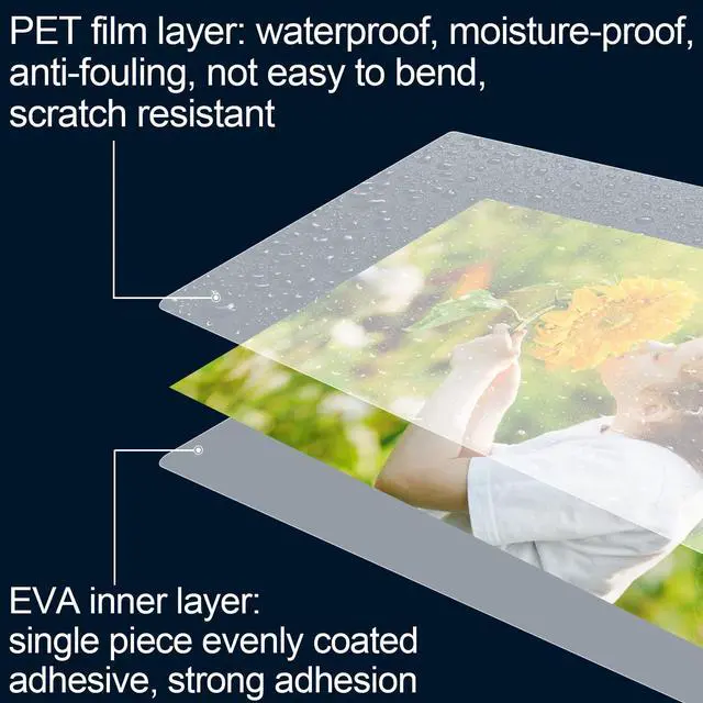 Alt view image 5 of 7 - 200 Pack Laminating Sheets, Holds 8.5 x 11 Inch Sheets, 3 Mil Clear Thermal Laminating Pouches 9 x 11.5 Inch Lamination Sheet Paper for Laminator, Round Corner Letter Size