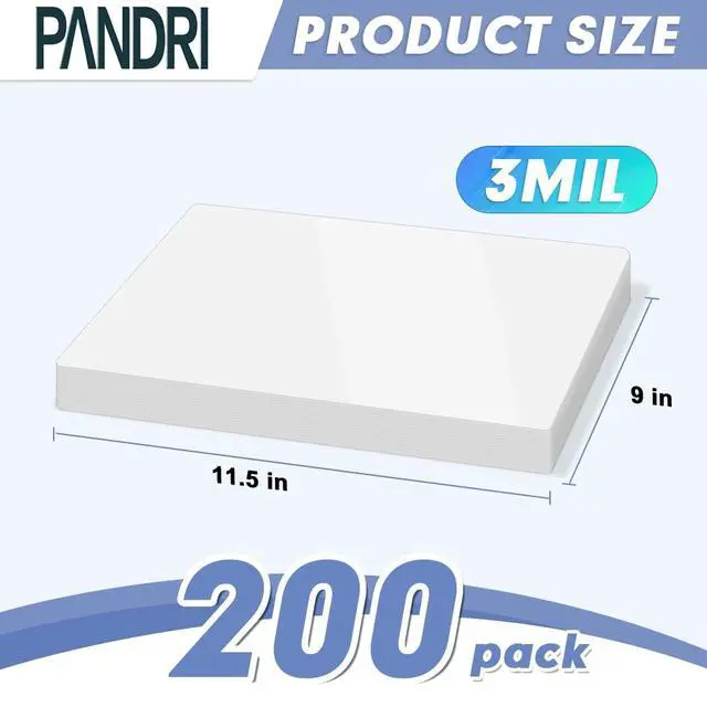 Alt view image 2 of 7 - Laminating Sheets, 200 Pack Thermal Laminator Pouches Holds 8.5 x 11 Inch, 3 Mil Clear Laminator Paper 9 x 11.5 Inch, Letter Size