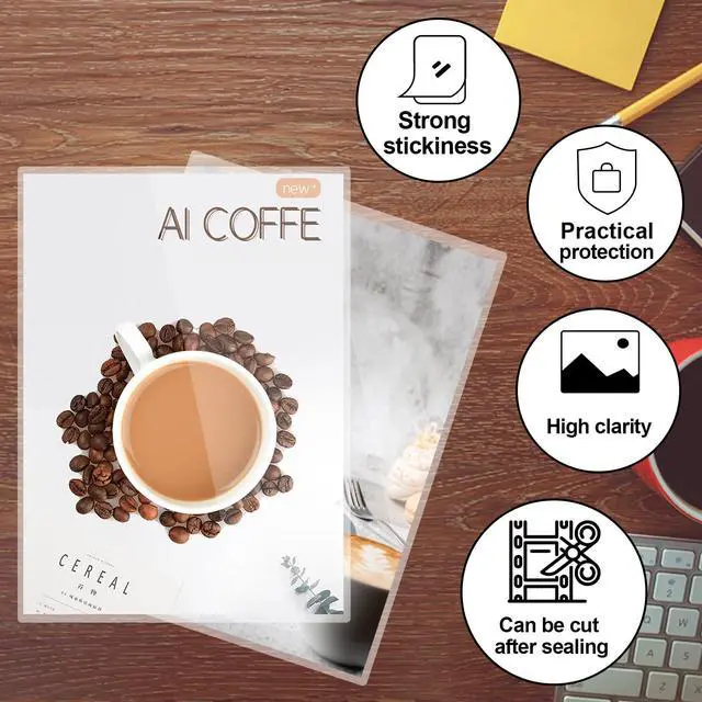 Alt view image 7 of 7 - 200 Pack Laminating Sheets, Holds 8.5 x 11 Inch Sheets, 3 Mil Clear Thermal Laminating Pouches 9 x 11.5 Inch Lamination Sheet Paper for Laminator, Round Corner Letter Size