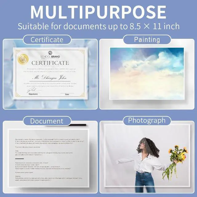 Alt view image 7 of 7 - Laminating Sheets, 200 Pack Thermal Laminator Pouches Holds 8.5 x 11 Inch, 3 Mil Clear Laminator Paper 9 x 11.5 Inch, Letter Size