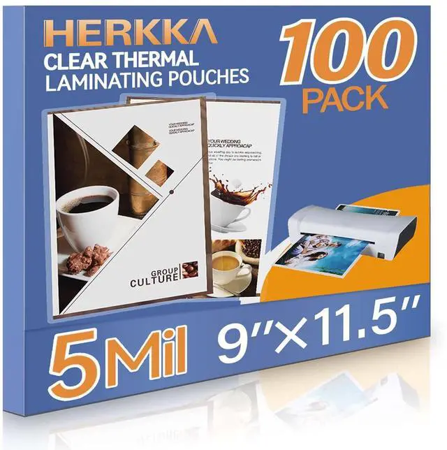 Main image of 100 Pack Laminating Sheets, Holds 8.5 x 11 Inch Sheets, 5Mil Clear Thermal Laminating Pouches 9 x 11.5 Inch Lamination Sheet Paper for Laminator, Round Corner Letter Size