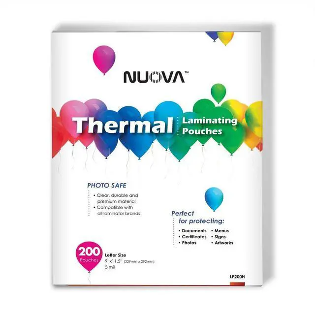 Main image of Premium Thermal Laminating Pouches, 9" x 11.5"/Letter Size/3 mil, 200 Pack (LP200H)