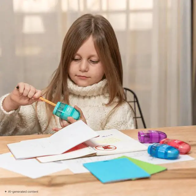 Alt view image 7 of 7 - Pencil Sharpener & Eraser, 4 Pack
