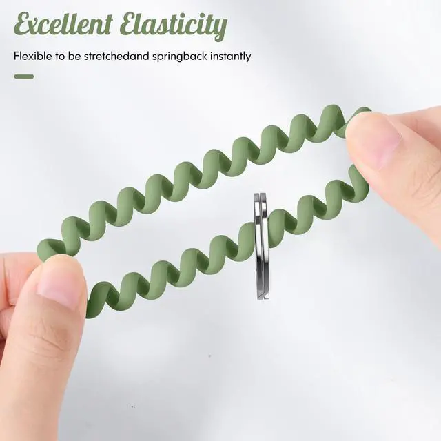Alt view image 3 of 7 - 6PCS Stretchable Wristband Wristlet Keychain Wrist Key Chain Wristlet,Spring Flexible Spiral Wrist Coil Wrist Key Holder Key Ring for Sauna Gym Pool ID Badge and Outdoor Sports