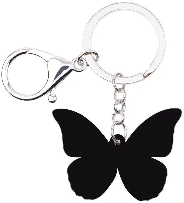 Alt view image 5 of 6 - Morpho Menelaus Butterfly Key Chains for Women Car Purse Bag Rings Pendant Charms (Blue)