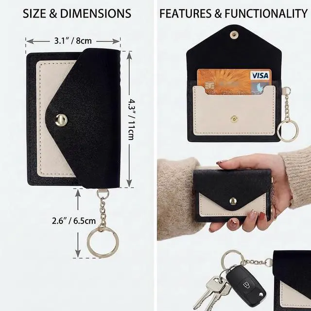Alt view image 3 of 7 - Keyring Wallet Keychain Silicone Beads Bracelet Wristlet with Hand-knitted Net Chapstick Holder Bag PU leather Tassel for Women and Girls House Car Keys Ring Holder Bangle
