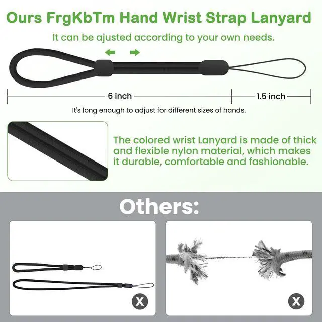 Alt view image 3 of 7 - Hand Wrist Strap Lanyard, 9 Pcs Adjustable Nylon Colorful for Mobile Phone, Camara, Keys, USB Flash Drive, Wallet, ID Name Tag Badge, Mp3, Mp4, GoPro