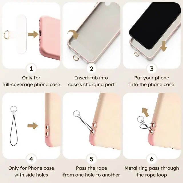 Alt view image 6 of 6 - Phone Charm Wrist Strap, Beaded Phone Bracelet Strap for Women, Wristlet Chain for Cellphone Camera, Pink Cherry