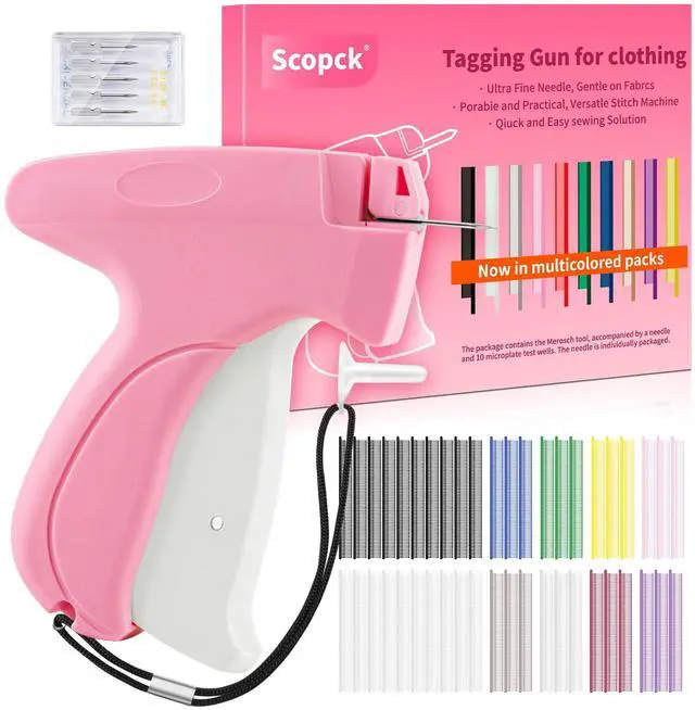 Main image of Stitch Gun for Clothes - Handheld Stitch Gun Quick Clothing Fixer - Tagging Gun - Includes 6 Needle, 1000 Black Fasteners & 1002 White Fasteners