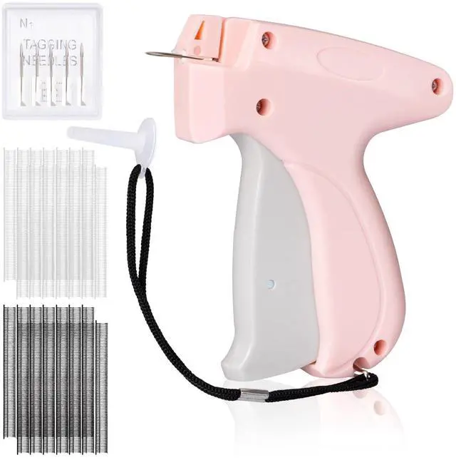 Main image of Stitch Gun for Clothes, Pink Handheld Stitching Gun Quick Clothing Fixer, 0.5mm Sewing Kit Includes 1500 Black Fasteners and 1500 White Fasteners
