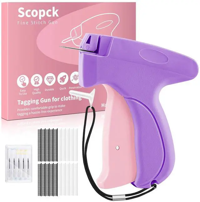 Main image of Stitch Gun for Clothes - Handheld Stitch Gun Quick Clothing Fixer - Tagging Gun - Includes 6 Needle, 1000 Black Fasteners & 1000 White Fasteners