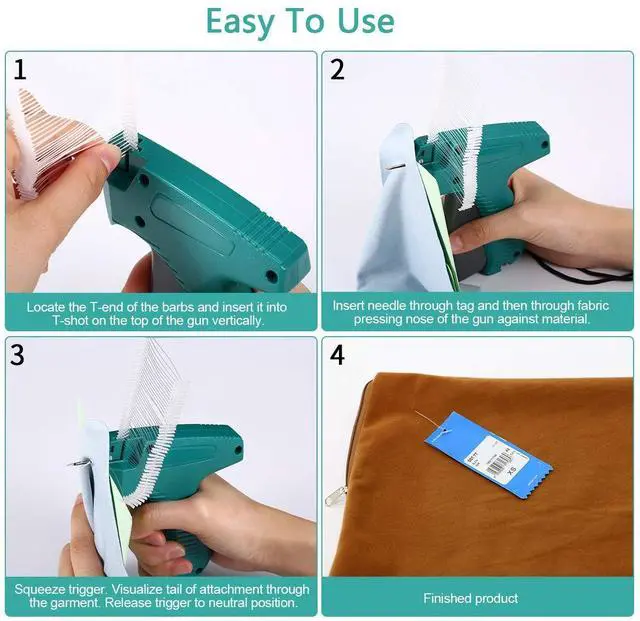 Alt view image 5 of 6 - Price Tagging Gun for Clothing, Standard Retail Price Tag Attacher Gun for Clothes with 6 Needles & 1000pcs 2" Barbs Fasteners for Store