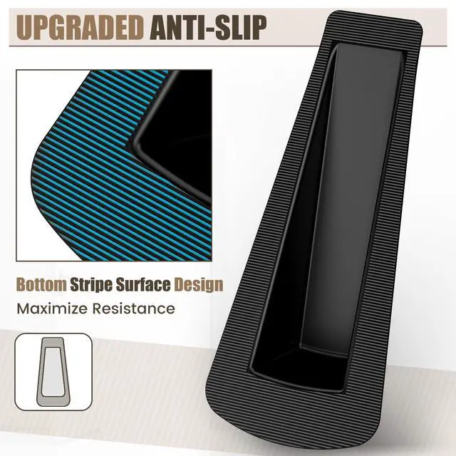 Alt view image 2 of 7 - 5 Pack Door Stoppers for Bottom of Door, Premium Rubber Door Stops, Sturdy Wedge for Carpet, Tile, Concrete, Wood, Door Holder for Heavy Duty Door, Black