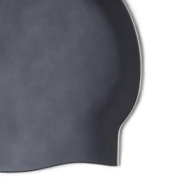 Alt view image 4 of 6 - Silicone Swim Cap to Keep Hair Dry, Unisex, Soft, Wrinkle-Free, Strong, Easy to Put On and Off, Black, 1-Pack