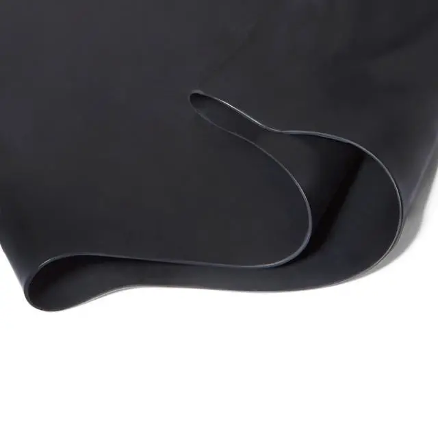 Alt view image 5 of 6 - Silicone Swim Cap to Keep Hair Dry, Unisex, Soft, Wrinkle-Free, Strong, Easy to Put On and Off, Black, 1-Pack
