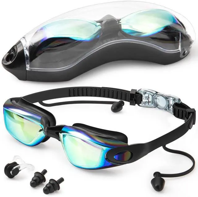 Main image of Swim Goggles,Swimming Goggles No Leaking Anti Fog UV Full Protection with Nose Clip Earplugs,Swim Pool Goggles for Adult Men Women Youth
