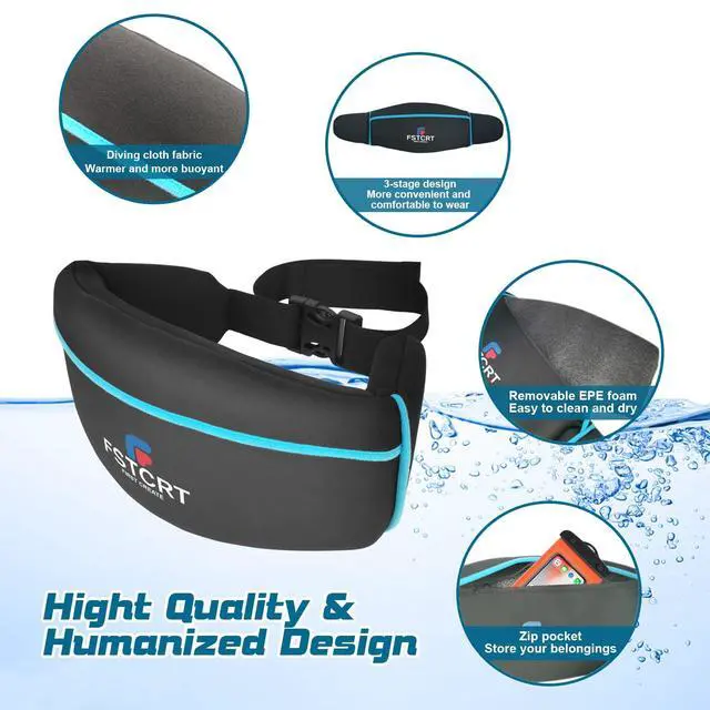 Alt view image 4 of 7 - Swim Belt, Flotation Belt, Water Aerobics Belt, Swimming Belts for Adults, Pool Exercise Equipment for Adults and Children, Water Aerobic Equipment, Aqua Jogging