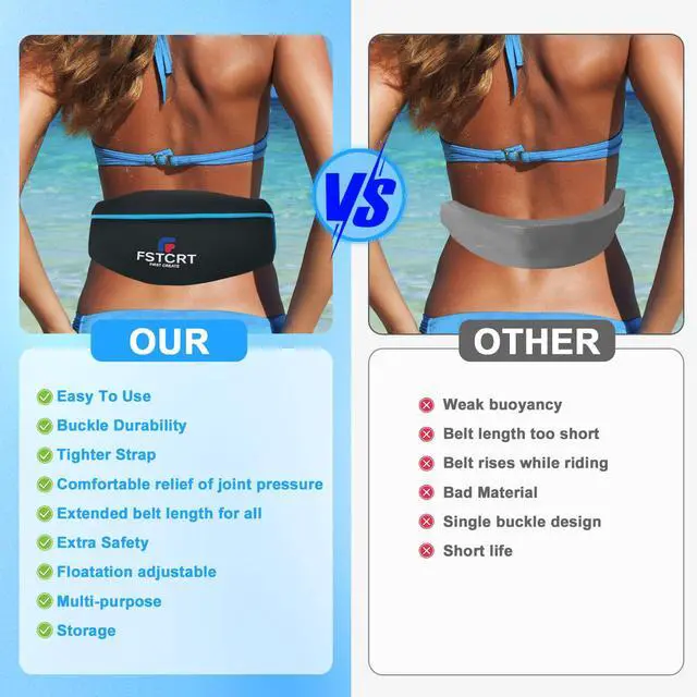 Alt view image 5 of 7 - Swim Belt, Flotation Belt, Water Aerobics Belt, Swimming Belts for Adults, Pool Exercise Equipment for Adults and Children, Water Aerobic Equipment, Aqua Jogging