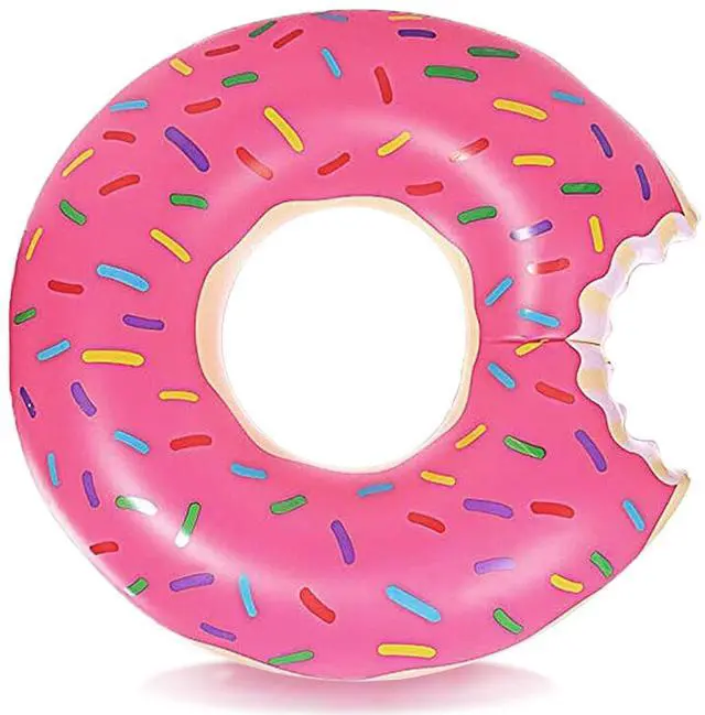 Main image of Pool Floats Donut Inflatables 23.4" Donut Pool Floats for Kids Donut Floatie Doughnut Pool Float Donut Swimming Ring for Beach Pool, 1Pcs, Pink
