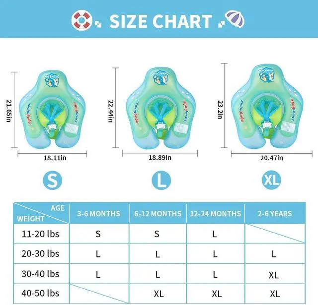Alt view image 5 of 7 - New Upgraded Baby Swimming Float Kids Inflatable Swim Ring with Safety Support Bottom Swimming Pool Accessories for 3-36 Months (Blue, L)