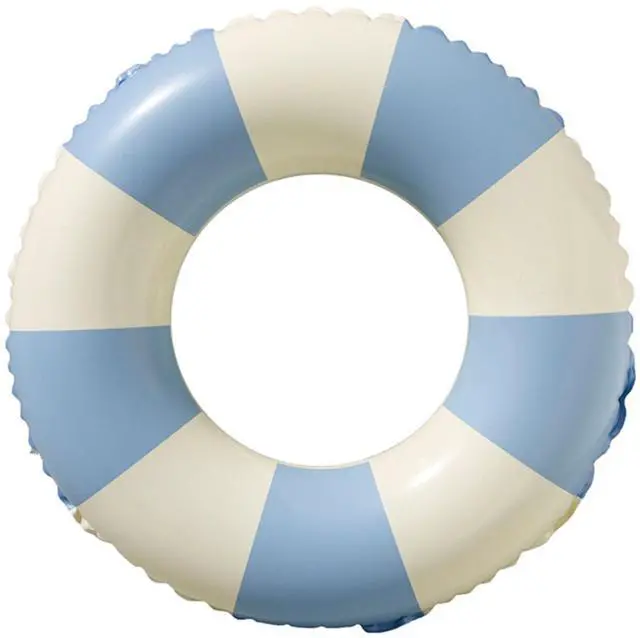 Main image of Pool Floats for Kids Ages 5-10, Swimming Pool Toys Inflatable Pool Tubes Simple Stripes Cute Swim Rings, Kids Floaties Water Toys for Pool Beach Party (Stripes-Blue)