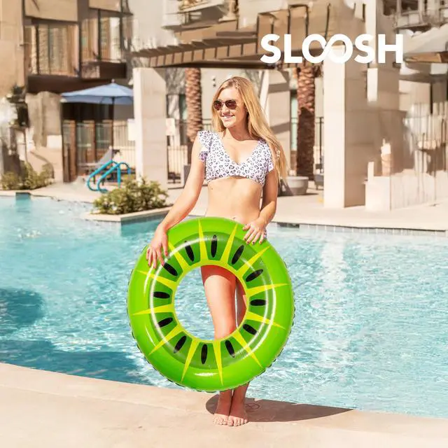 Alt view image 5 of 7 - Inflatable Swim Tube Raft (3 pack) with Summer Fruits Painting, Pool Toys for Swimming Pool Party Decorations