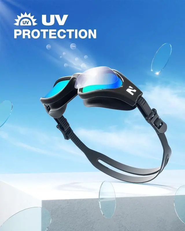Alt view image 7 of 7 - Swim Goggles Adult, G1 Air Anti-Fog UV Protection, Leakproof Comfortable Fit for Adult Men Women, Includes Swim Cap