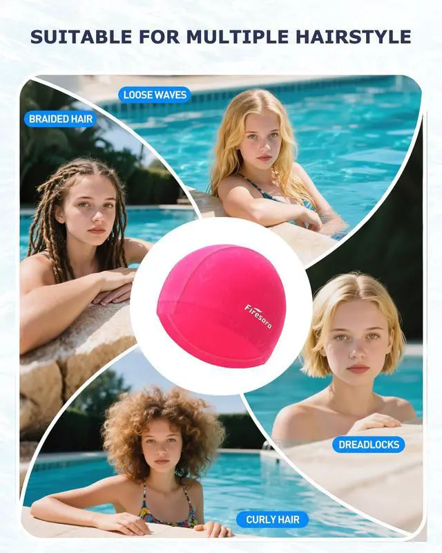 Alt view image 6 of 7 - Fishtail Kids Swim Cap, Breathable High Elasticity Swimming Hats for Boys and Girls Quick Dry Soft for Toddler Aged 6-14 Bathing Cap for Children Swim Hat for Long Hair and Short Hair