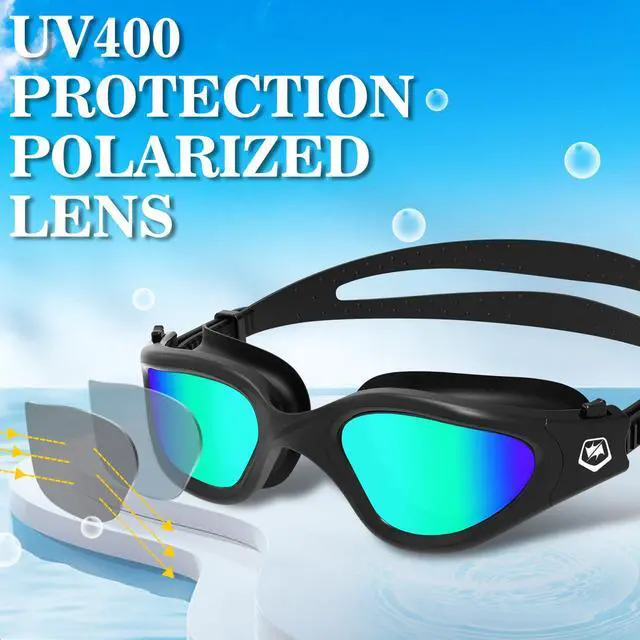 Alt view image 2 of 6 - Swimming Goggles Swim Pool Goggles Anti Fog Anti UV No Leakage Clear Vision for Men Women Adults Teenagers