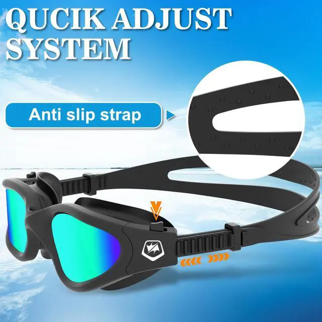 Alt view image 5 of 6 - Swimming Goggles Swim Pool Goggles Anti Fog Anti UV No Leakage Clear Vision for Men Women Adults Teenagers