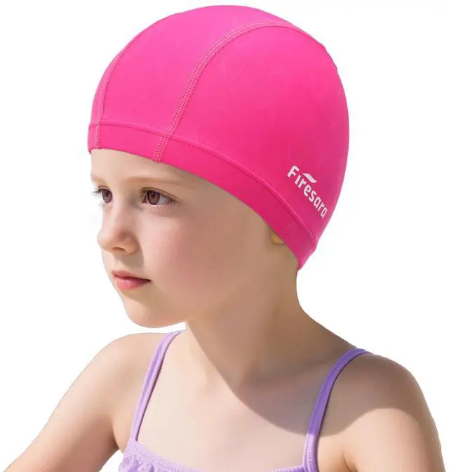 Main image of Fishtail Kids Swim Cap, Breathable High Elasticity Swimming Hats for Boys and Girls Quick Dry Soft for Toddler Aged 6-14 Bathing Cap for Children Swim Hat for Long Hair and Short Hair