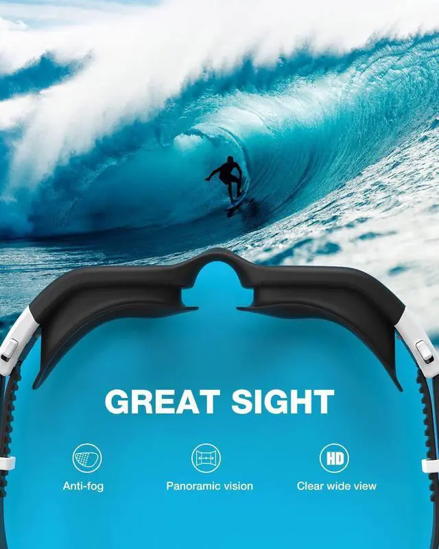 Alt view image 4 of 7 - Swim Goggles, G1 SE Swimming Goggles Anti-Fog for Adult Men Women