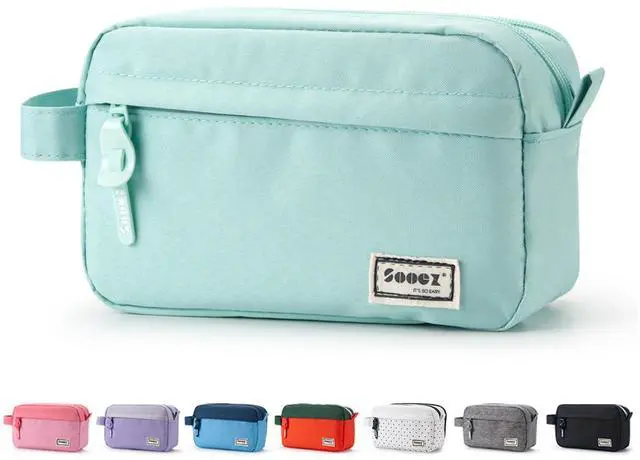 Main image of Original High Capacity Pencil Case, Big Pencil Bag Pouch Box Organizer Pen Case, Aesthetic Supply for Girls Adults, Portable Journaling Supplies with Easy Grip Handle & Loop, Mint Green