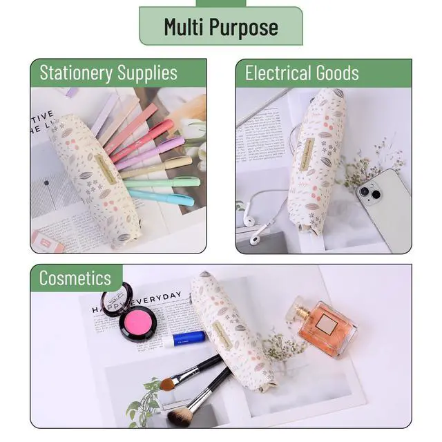 Alt view image 3 of 7 - Cute Pencil Case Pouch, Multipurpose Canvas Bible Pencil Pouch